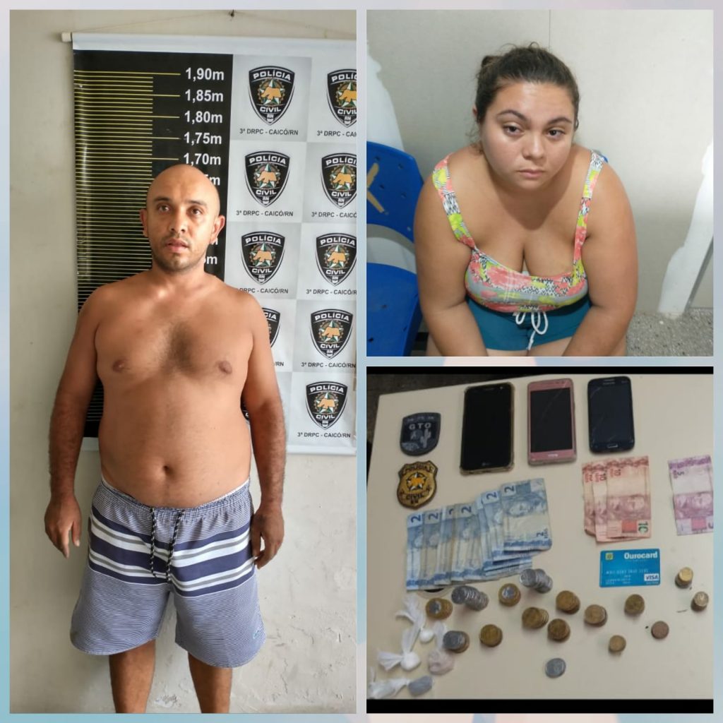 Operação da Polícia Civil prende casal por tráfico de drogas em Jardim de Piranhas/RN