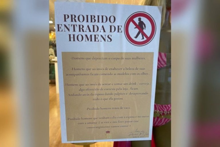 Loja de roupas no interior de SP proíbe entrada de homens; Saiba o motivo