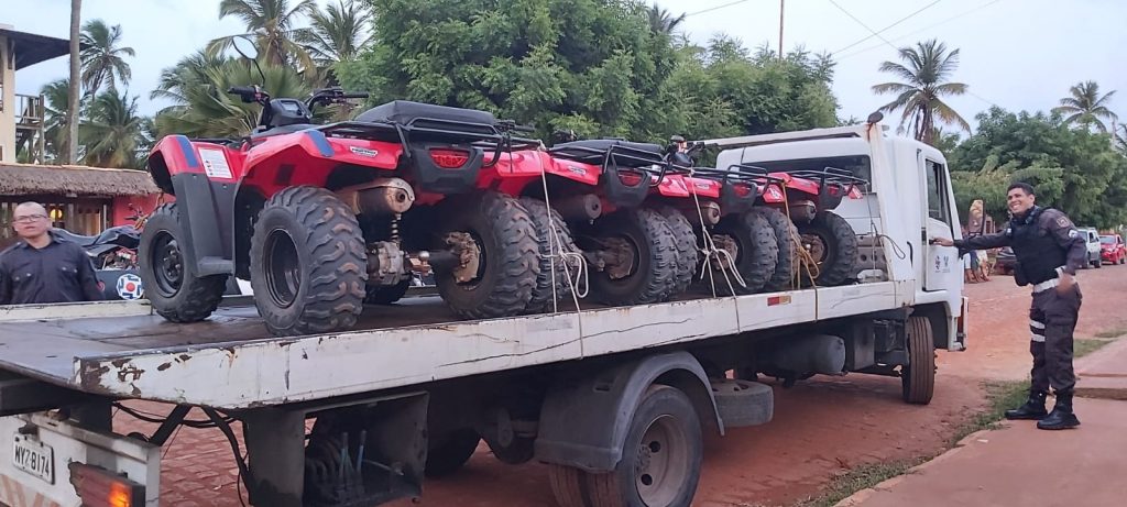 São Miguel do Gostoso: PM autua motoristas por embriaguez e apreende quadriciclos