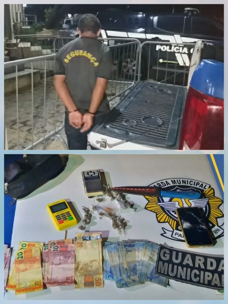 Falso “Segurança” é preso pela Guarda Municipal vendendo drogas no Mercado Público de Parnamirim   