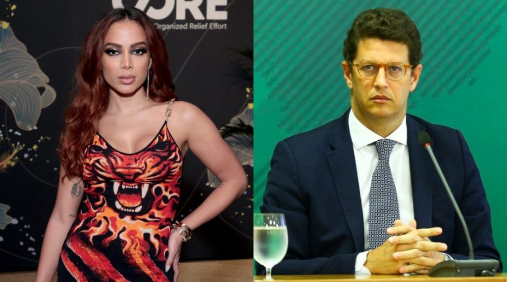 Anitta discute com ex-ministro Salles e o chama para debate no ‘mano a mano’