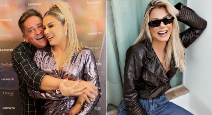 Mulher de Leonardo comenta boatos de traição do cantor: ‘Se for verdade, por favor, não me conta’