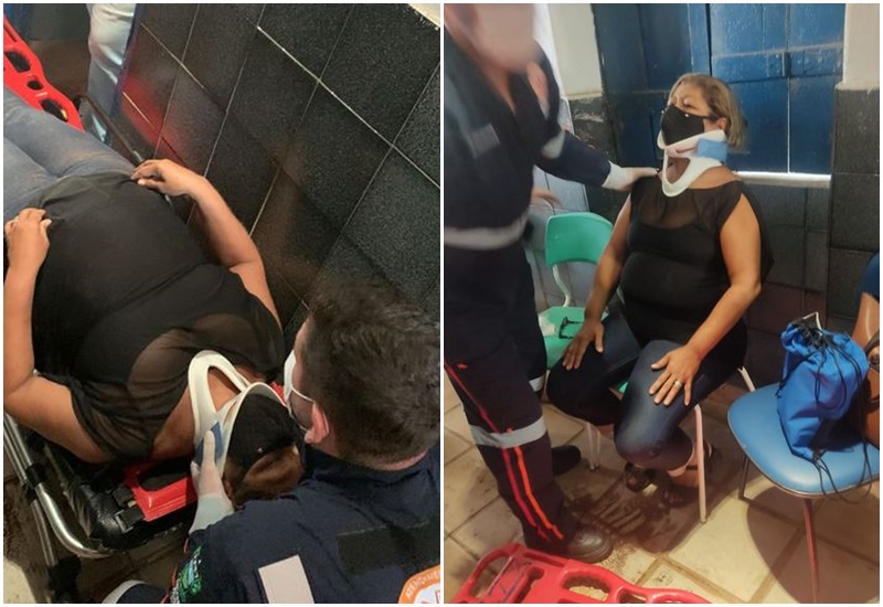 Em Natal, teto de escola desaba e atinge funcionária