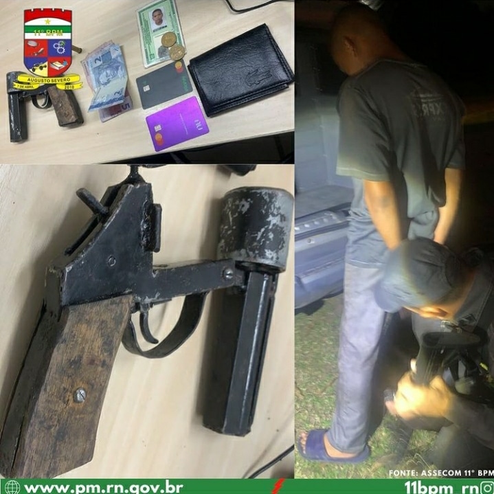 Polícia prende homem e apreende arma de fogo em Macaíba