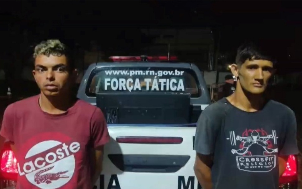 Dupla é presa suspeita de praticar série de assaltos na zona sul de Natal