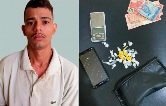 Polícia Militar prende suspeito de envolvimento com o tráfico de drogas em Baraúna no Oeste Potiguar