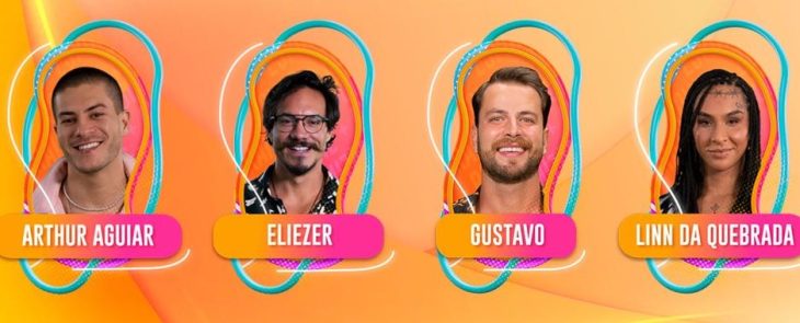 Paredão falso: Linna, Gustavo, Arthur e Eli estão “emparedados”