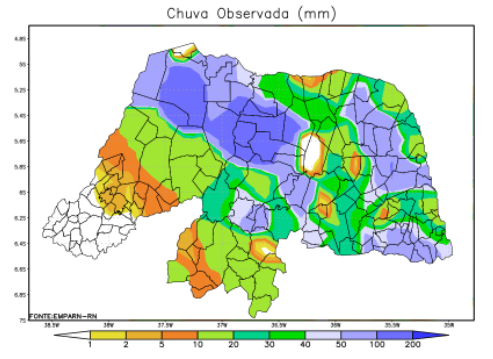 Emparn registra mais de 127mm de chuvas em Mossoró