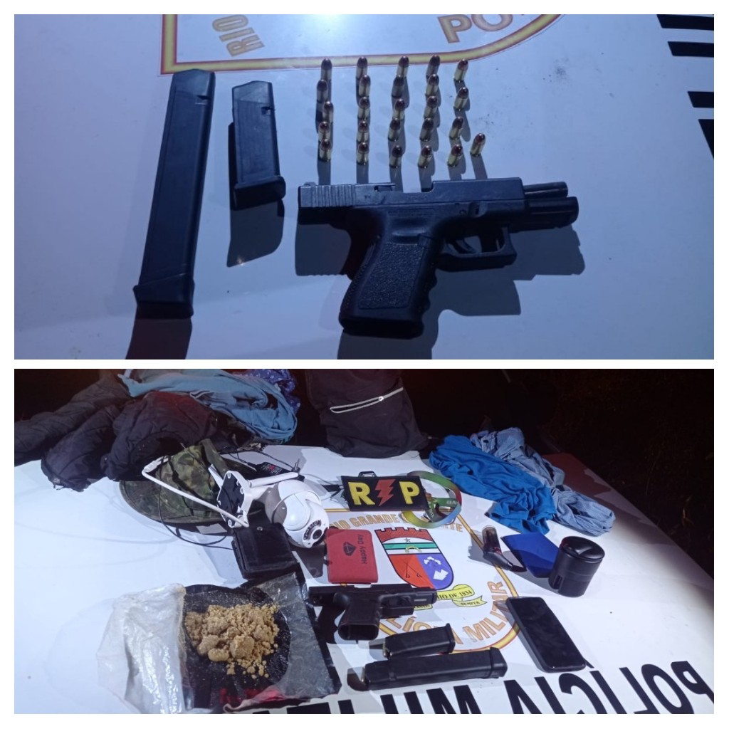 4ª CIPM apreende arma de fogo e objetos de origem duvidosa em Tibau do Sul/RN