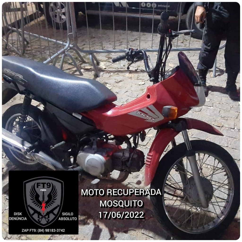 9º BPM recupera motocicleta roubada na comunidade do Mosquito