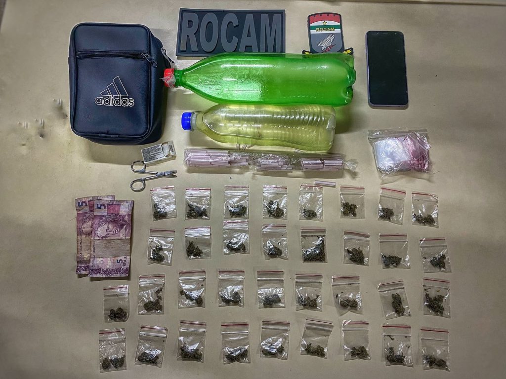 ROCAM apreende adolescente comercializando drogas em Jardim Progresso