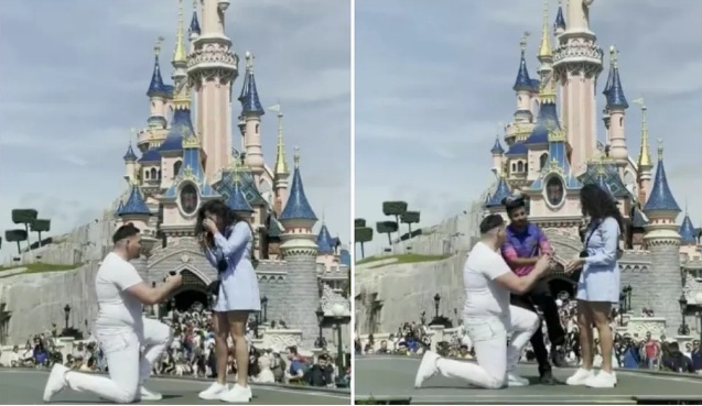 Funcionário da Disney toma aliança do noivo e interrompe pedido de casamento; ASSISTA