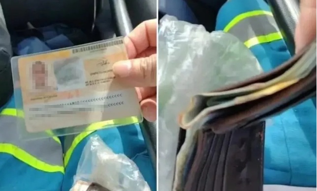 Gari encontra carteira de turista no lixo com R$ 940 e devolve ao dono: ‘o que não é meu, não faz bem pra mim’