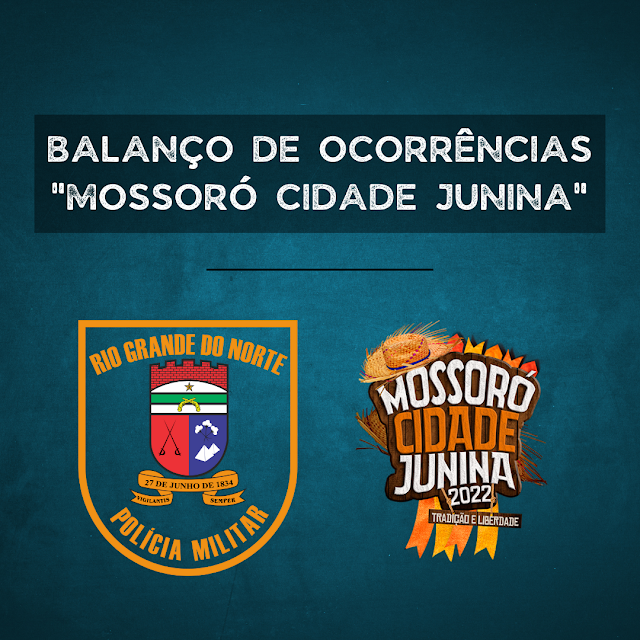 A Polícia Militar apresenta o balanço das ocorrências no 3º dia de Mossoró Cidade Junina (Sexta-feira)