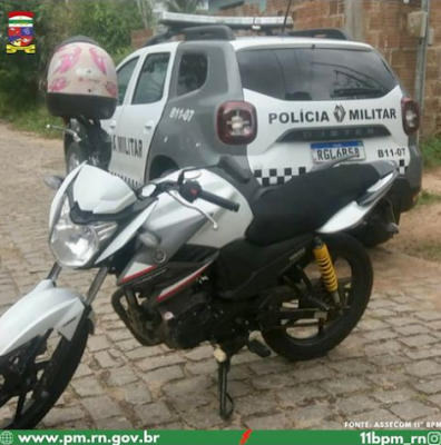 11ºBatalhão recupera, em Macaíba, moto roubada.