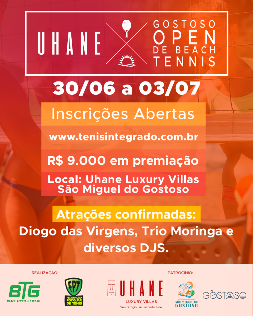 Torneio de Beach Tennis no Paraíso chamado São Miguel do Gostoso