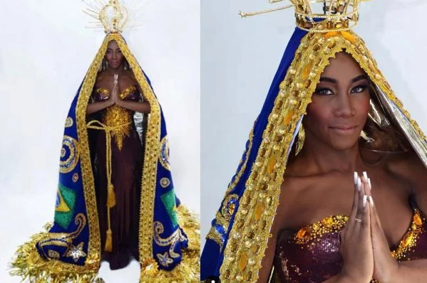 Brasileira se veste de Nossa Senhora para o “Miss Universo” trans