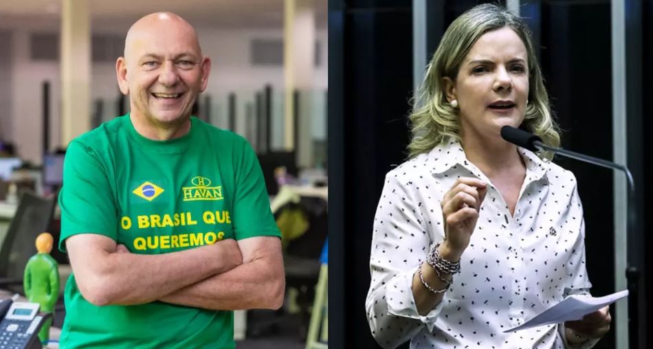 Gleisi é condenada pela terceira vez a indenizar Luciano Hang por acusação falsa