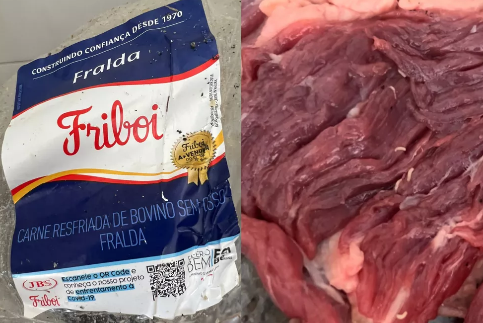 Churrasco termina em ‘vômito coletivo’ após larvas serem achadas em peça de carne