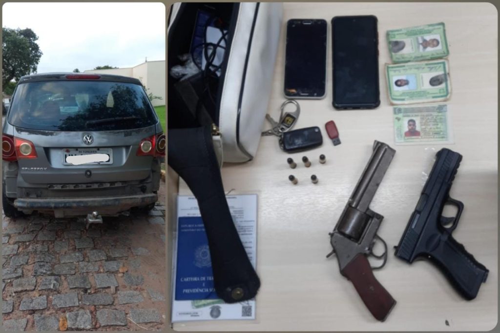 9° BPM prende três homens portando ilegalmente arma de fogo e simulacro no bairro Felipe Camarão