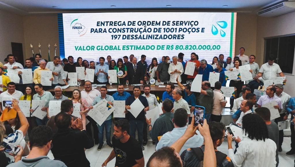 FUNASA reúne 126 prefeitos dos 167 municípios potiguares, e realiza maior entrega da história do RN