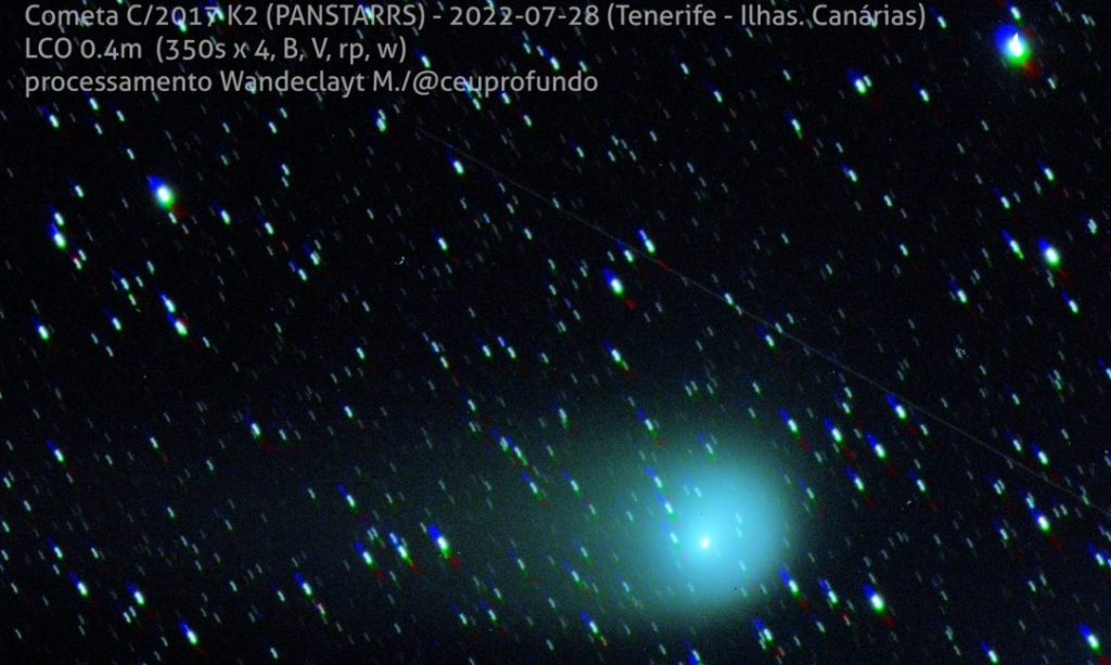 Cometa K2 chega hoje ao ponto mais próximo da Terra