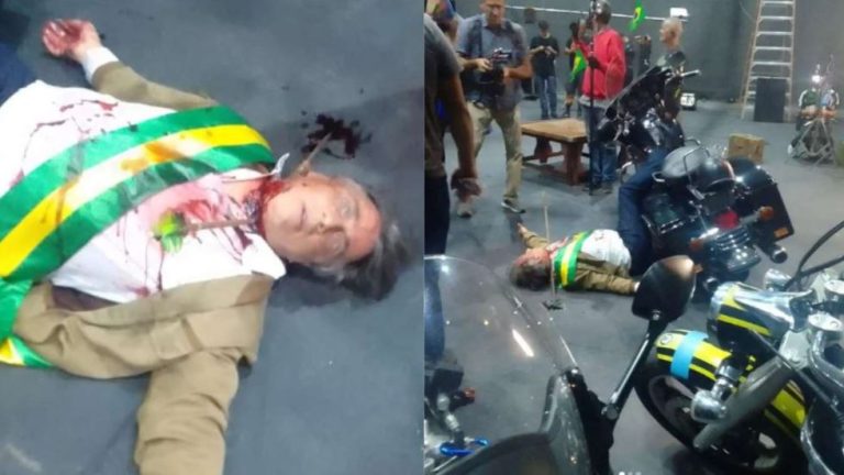 Encenação de morte de Bolsonaro em motociata viraliza e gera questionamentos sobre discurso de ódio
