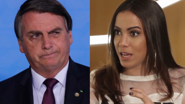 Anitta tenta zoar Bolsonaro por causa de cola e depois apaga post