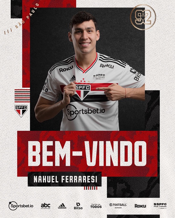 São Paulo anuncia a contratação do zagueiro venezuelano Nahuel Ferraresi