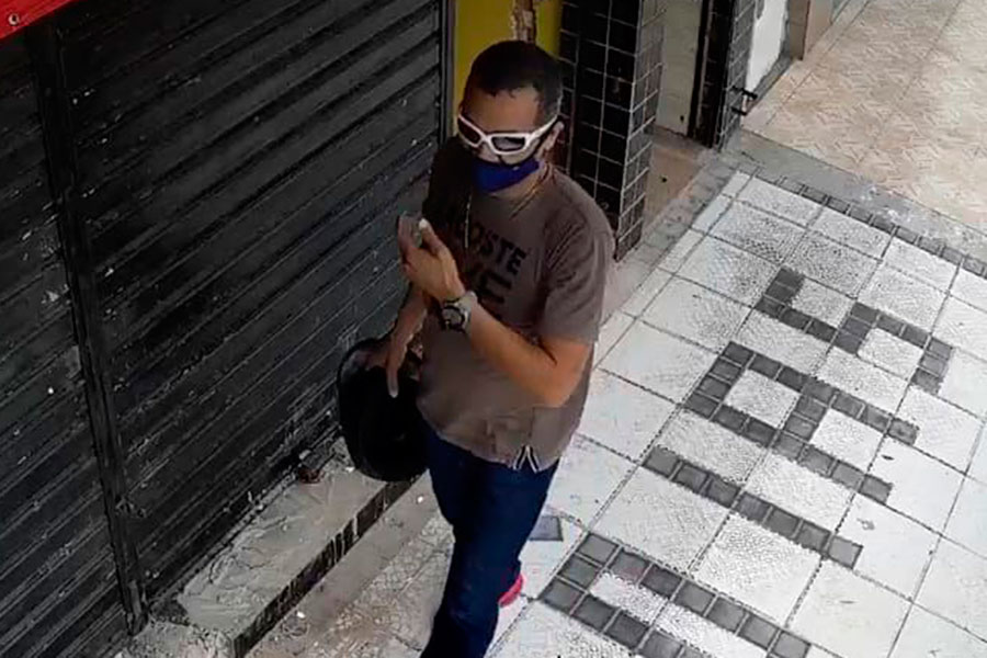 Polícia Civil divulga imagens de suspeito de furto de moto no Alecrim