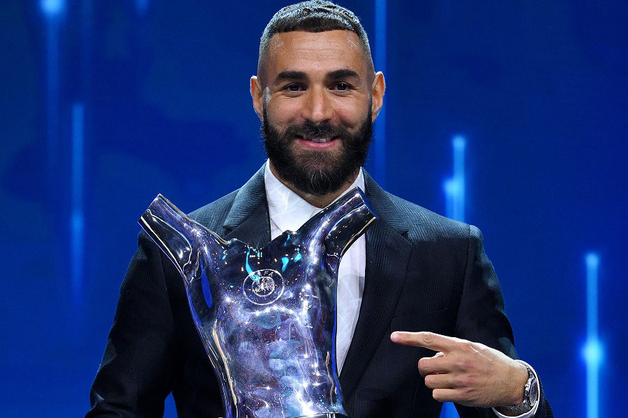 Benzema é eleito o melhor jogador da Europa pela Uefa