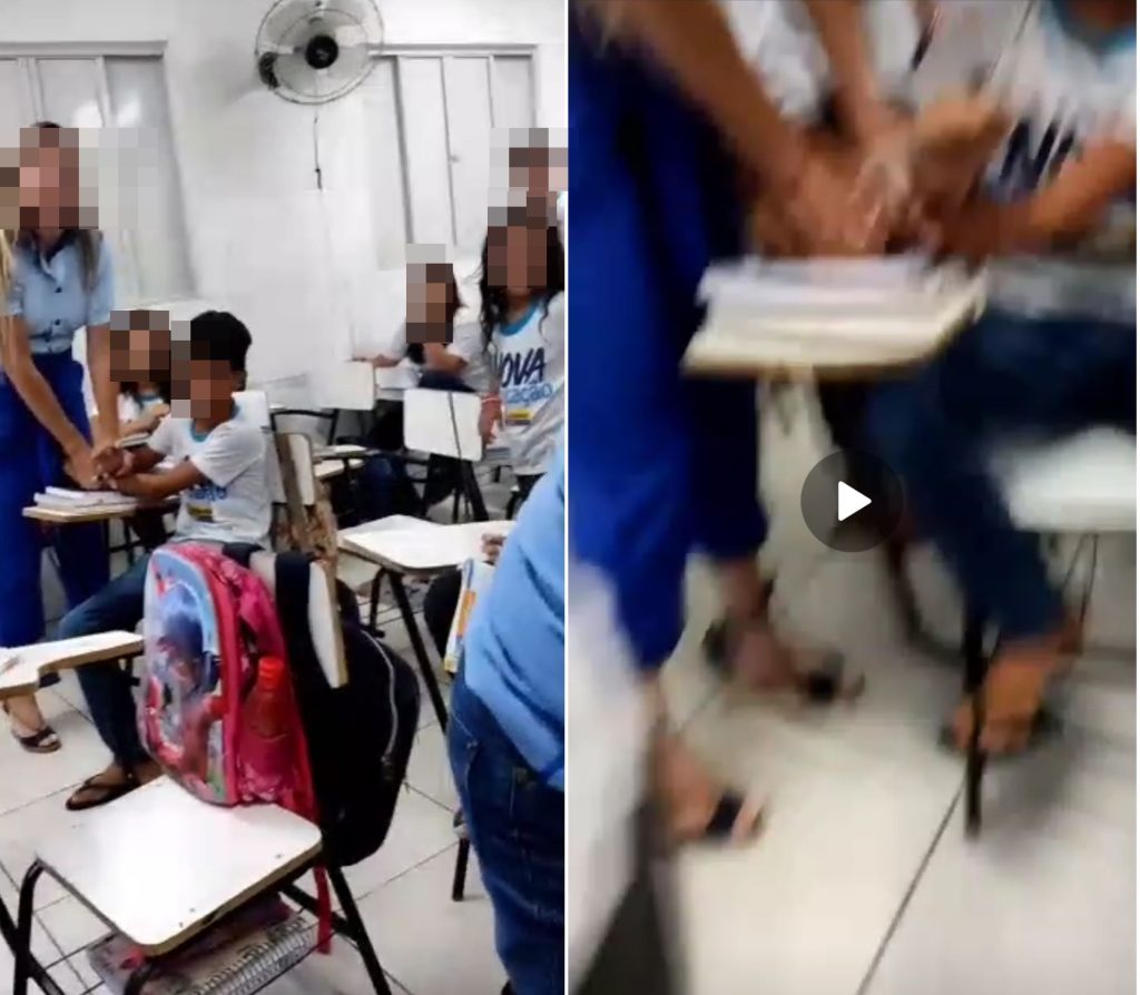 Professora de escola pública municipal incentiva agressão entre alunos e vídeo gera revolta em São Bento-PB