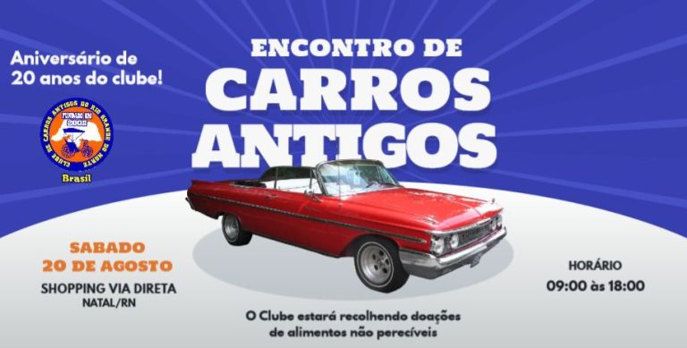 Clube de Carros Antigos do RN realiza evento neste sábado (13)