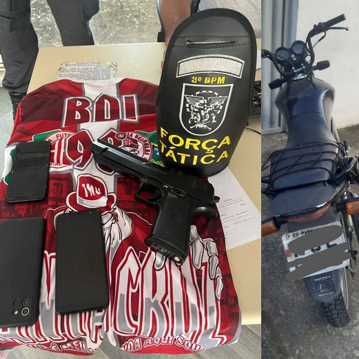 3° BPM recupera moto roubada, pertences de vítimas de assalto e prende acusados do roubo em Parnamirim/RN