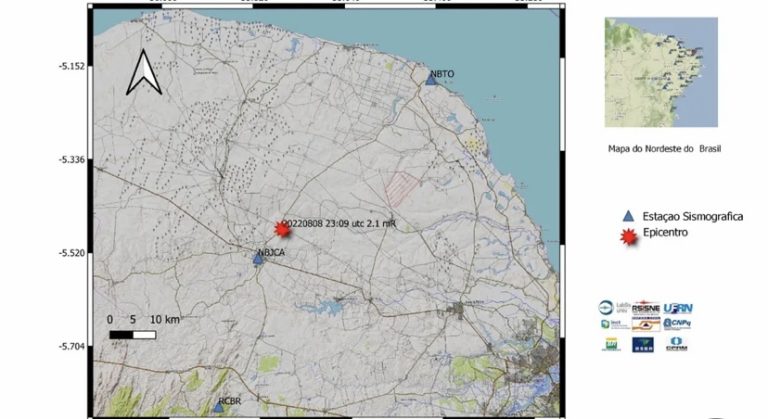 Rio Grande do Norte registra nove tremores de terra em 12 horas na região de João Câmara
