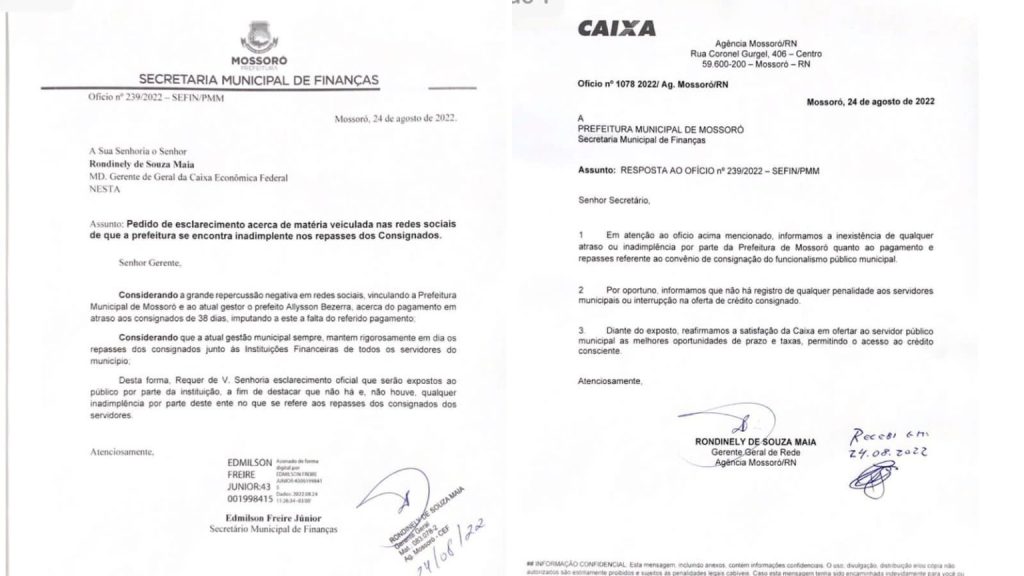 Caixa informa que Prefeitura de Mossoró paga consignados em dia