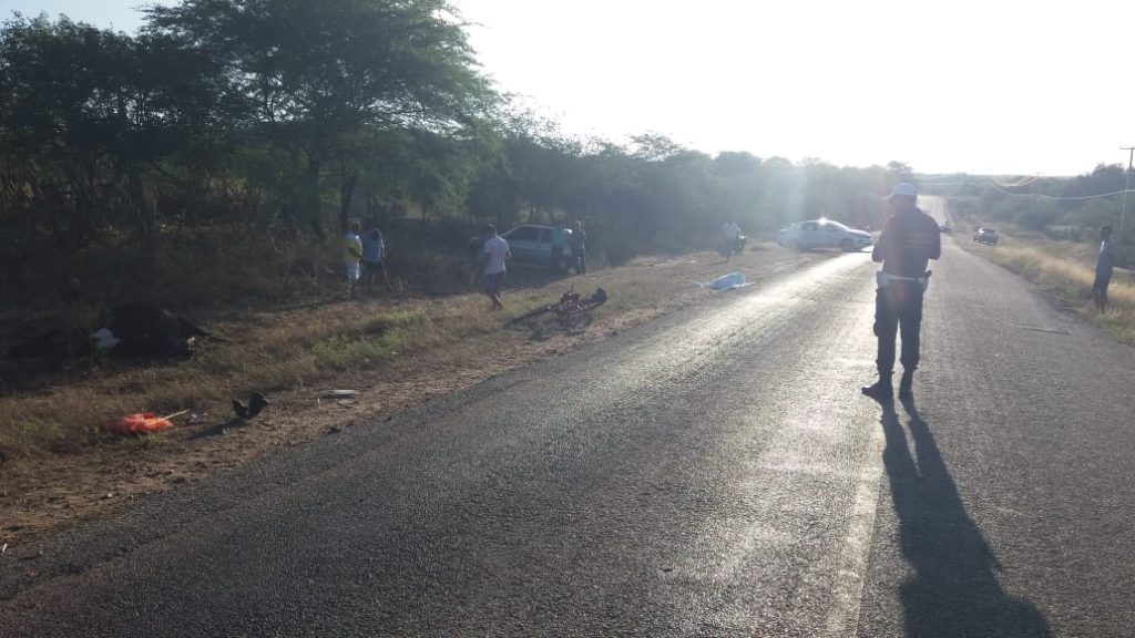 Agricultor e animal morrem após atropelamento na entrada de São José do Seridó