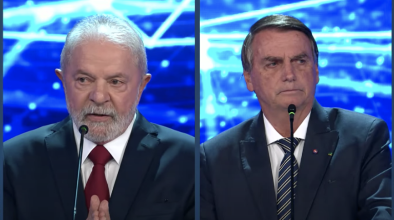 Em debate na televisão, Bolsonaro chama Lula de “ex-presidiário”