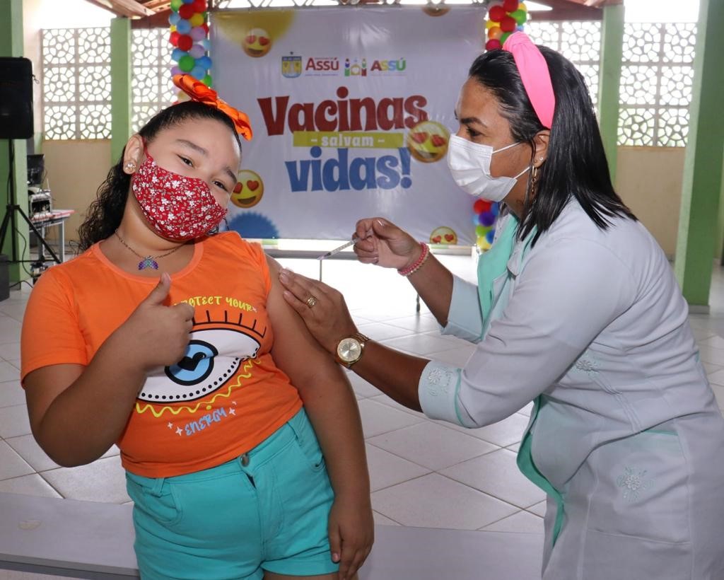Assú inicia vacinação contra covid-19 em crianças a partir dos 3 anos