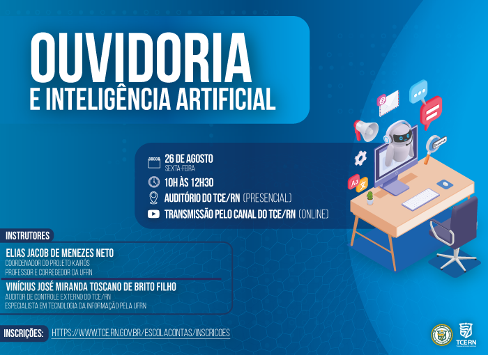 Robô Kairós: TCE (RN) promove evento para apresentar resultados do uso de inteligência artificial na Ouvidoria