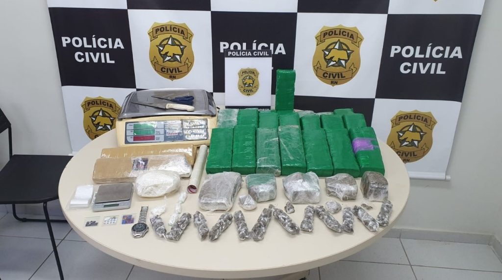 Polícia Civil deflagra operação e apreende aproximadamente 30kg de material entorpecente na Grande Natal