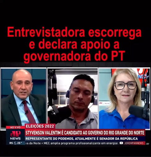 Styvenson posta fake news contra jornalista da Jovem Pan News Natal