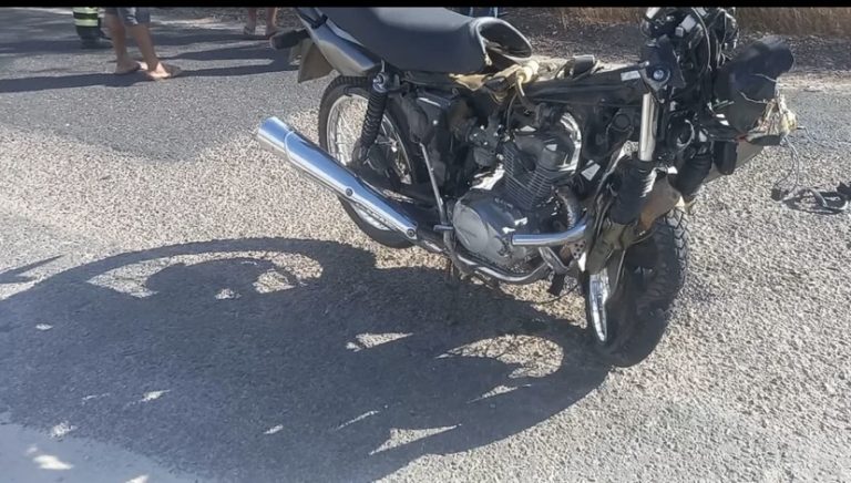 Bombeiro civil morre após colisão frontal de carro e moto no interior do RN