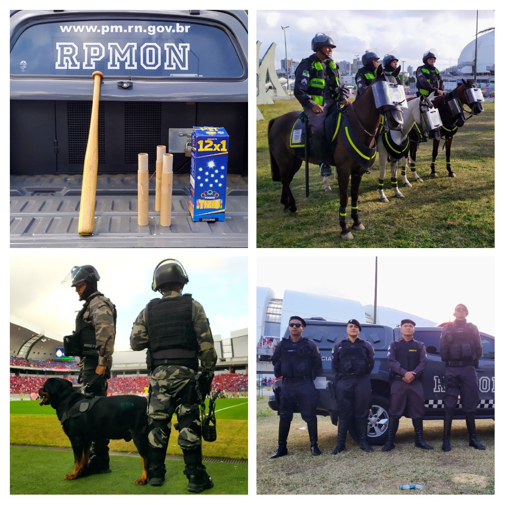 Polícia Militar garante segurança em jogo entre América-RN e Pouso Alegre-MG