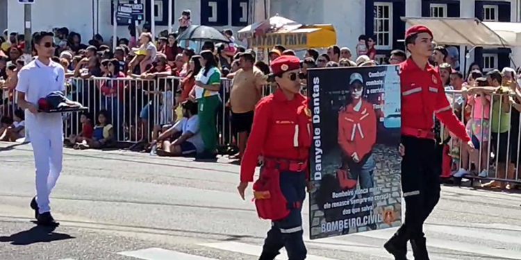 Bombeiros Civis fazem homenagem a colega baleada durante festa em Grossos