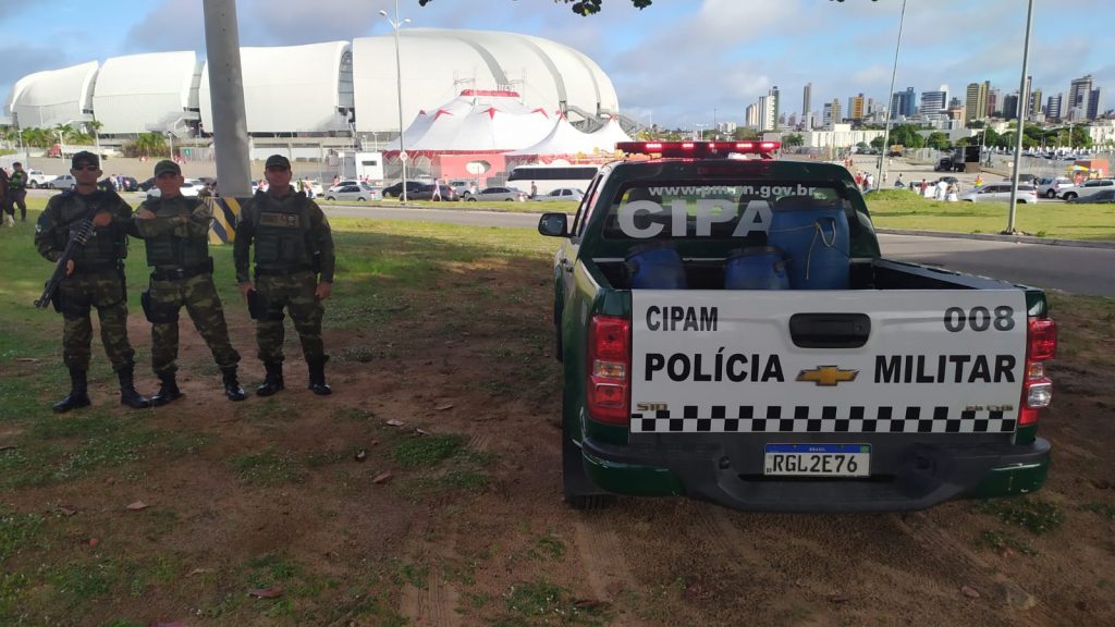 PM realiza policiamento na partida América-RN x São Bernardo-SP