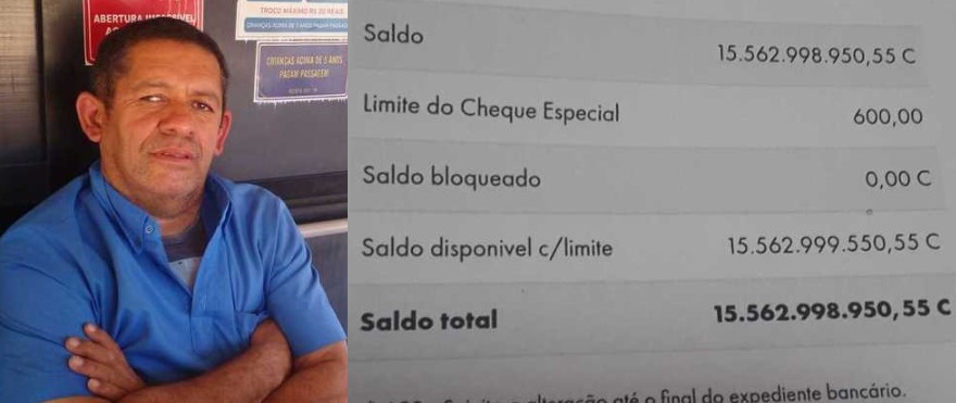 Homem recebe por engano R$ 15 bilhões de banco, devolve o dinheiro, pede indenização e ganha R$ 1.000
