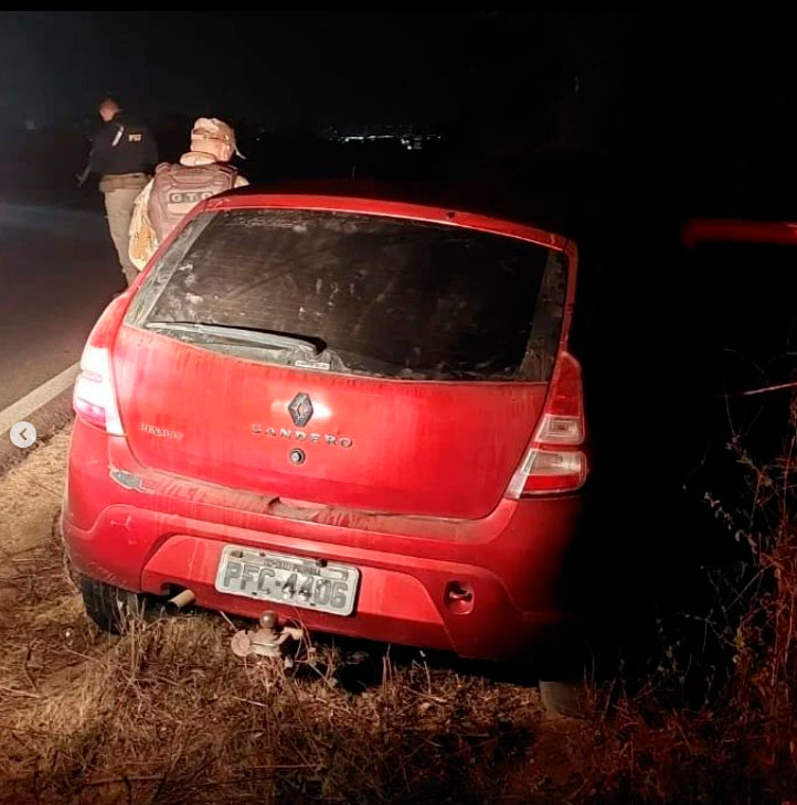 Após perseguição na BR 405 em Mossoró, GTO apreende carro e recupera celulares roubados em arrastão na cidade de Felipe Guerra.