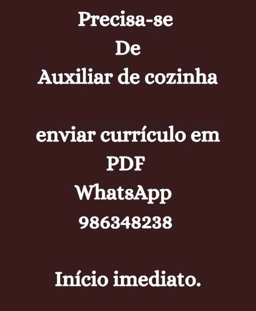 Auxiliar de Cozinha