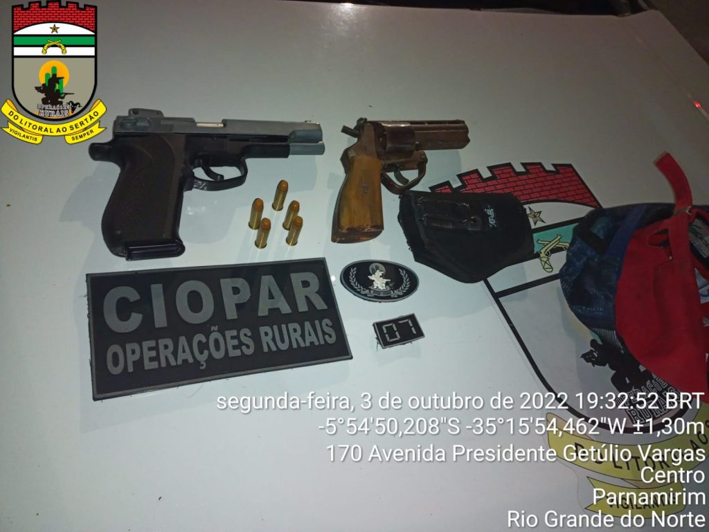 CIOPAR prende dupla de assaltantes armados na cidade de Parnamirim/RN